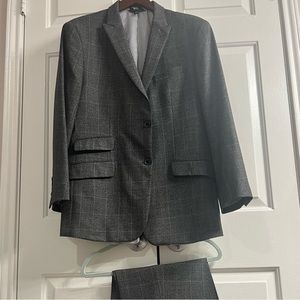 Banana Republic Gray Check Suit